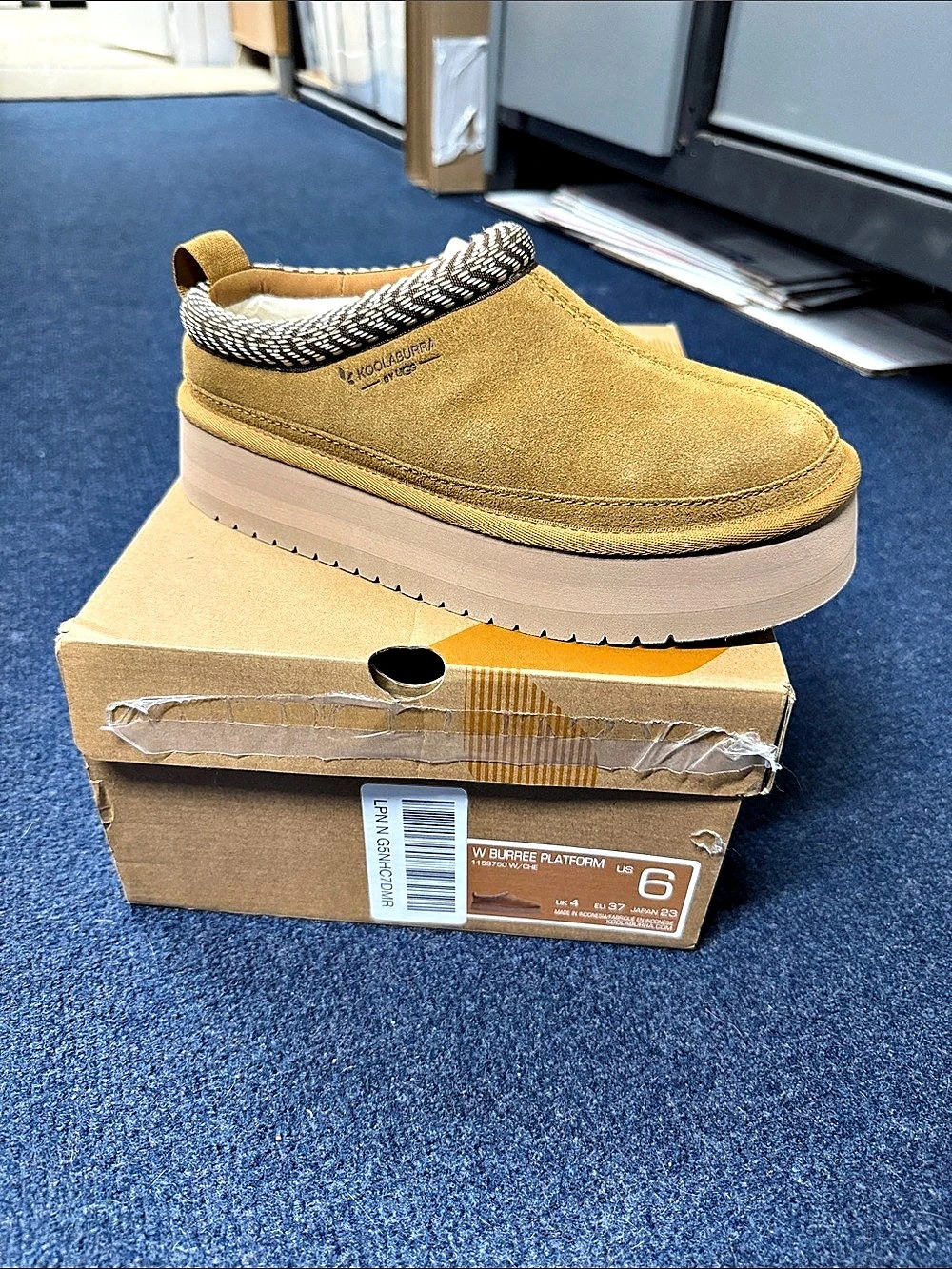 Kookaburra by Ugg Burree Platform Shoes in Brown US 6 NWT